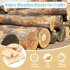 40pcs Wooden Blocks for Crafts, Craft Blocks, Versatile Craft Blocks,