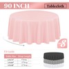 Fani 8 Pack 90 Inch Pink Round Tablecloth, Wrinkle &