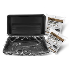 ROLLINGDOG 18 Inch Paint Tray-Large Paint Trays (Pack of 2) & Disposable Paint Tray Liners (Pack of 10)