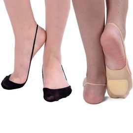 Women Ball of Foot Cushion Ultra Low Cut Liner Socks with Sling No Show Padded Half Socks for Heels, Socks Women's Low Cut Cotton,Nylon Boat Invisible Hidden Non-Slip for Flats(10Pair)