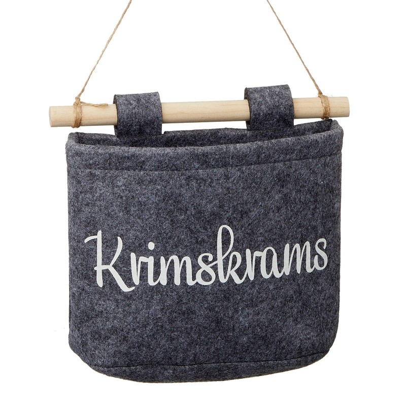 Felt Storage Bag Set of 4 | Hanging Basket, Grey,