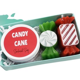 Sunbasil Soap Christmas Candy Cane Soap Spa Box. Secret Santa Small Gift Holiday Exchange Stocking Stuffer Ideas
