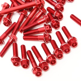 Autobahn88 Motorcycle Engine Bolt Dress-up Kit, compatible with Suzuki GSX-R 750 GSX-R 600 2011-2014 (Red) (Set of 24)