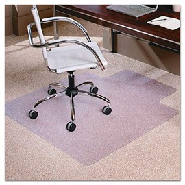 ES Robbins Natural Origin Lipped Vinyl Chair Mat for Carpet, 36 by 48-Inch, Clear