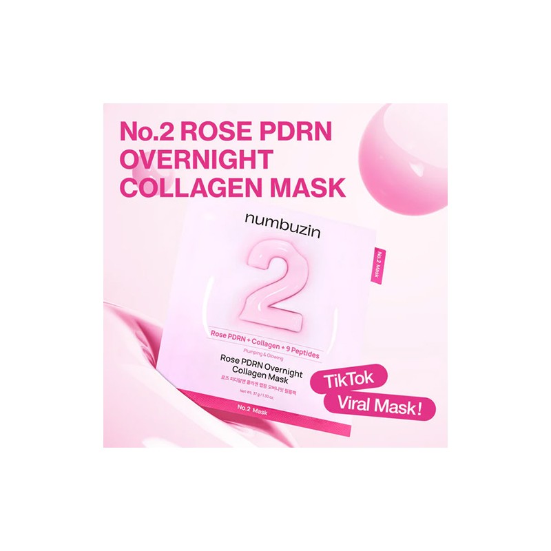 Numbuzin [Numbuzin]No.2 Rose PDRN Overnight Collagen Mask (4ea)