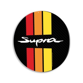 Toyota Supra Retro Stripe Metal Wall Decor – Bold Supra Sign for Toyota Fans and Racing Enthusiasts
