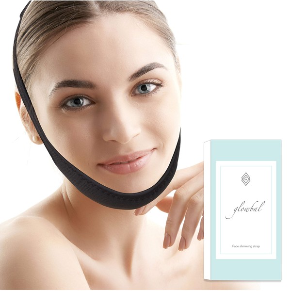 Glowbal Face Slimming Strap l Double Chin Reducer Strap Making Face Slimmer l Chin Slimming Strap that Firms, Lifts and is a Jawline Shaper l Reusable V Line Lifting Mask