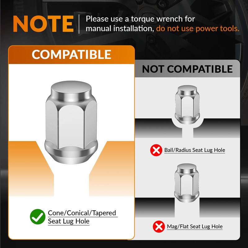 CLUBRALLY Chrome Wheel Lug Nut Kit for EZGO, Club Car