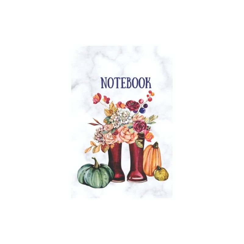 Notebook: Fall Essentials Lined Notepad - Pumpkins, Boots, Leaves and