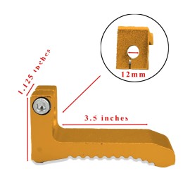Unbranded 12MM CLAMP ON FOOT PEG REST COLEMAN PREDATOR MINI BIKE 212CC 301CC 420CC Orange