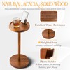 Drink Table, 24.4" Tall Compact Side Table with Phone Slot