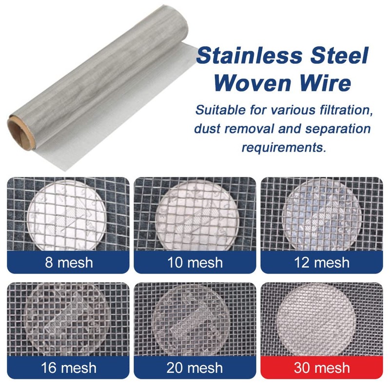 WENRERO 304 Stainless Steel Wire Mesh Fine Mesh 30 Mesh