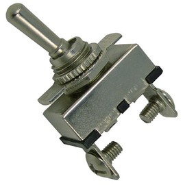 Pico Wiring Accessories 5577PT Toggle Switch with Indicator Plate - On-Off, 5/8" Metal Bat Handle, 120 VAC, 6 Amp / 240 VAC, 3 Amp