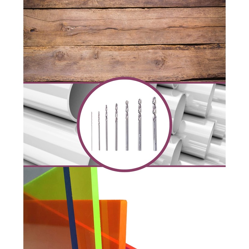 Dremel 628 Precision Drill Bits, Accessory Set with 7 Multipurpose