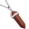 Nupuyai Crystal Point Healing Stone Pendant Necklace for Unisex Pack