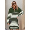 Newshows Women's Winter Sweater Dress 2025 Striped Long Sleeve Lapel