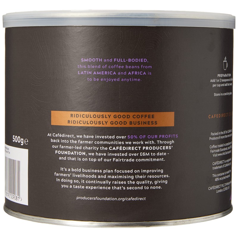 Cafédirect Smooth Roast Fairtrade Arabica Instant Coffee 500g