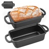 Apatiner 2 in 1 Cast Iron Bread Pan with Lid,