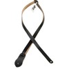Levy's Leathers 1/2" Wide Genuine Leather Mandolin/Ukulele Strap; Black (M19LUKE-BLK)