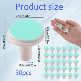 30 Pcs Baby Nail File Pads, Nail Trimmer Replacement Pads for Electric Baby Trimmer Nails Grinding Polishing Head Universal Children's Spare Nails Grinder Head For Babies 12 Months and Up
