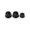 Fender® Jazz Bass® Pot Knobs, black, 3 pieces