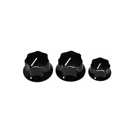 Fender® Jazz Bass® Pot Knobs, black, 3 pieces