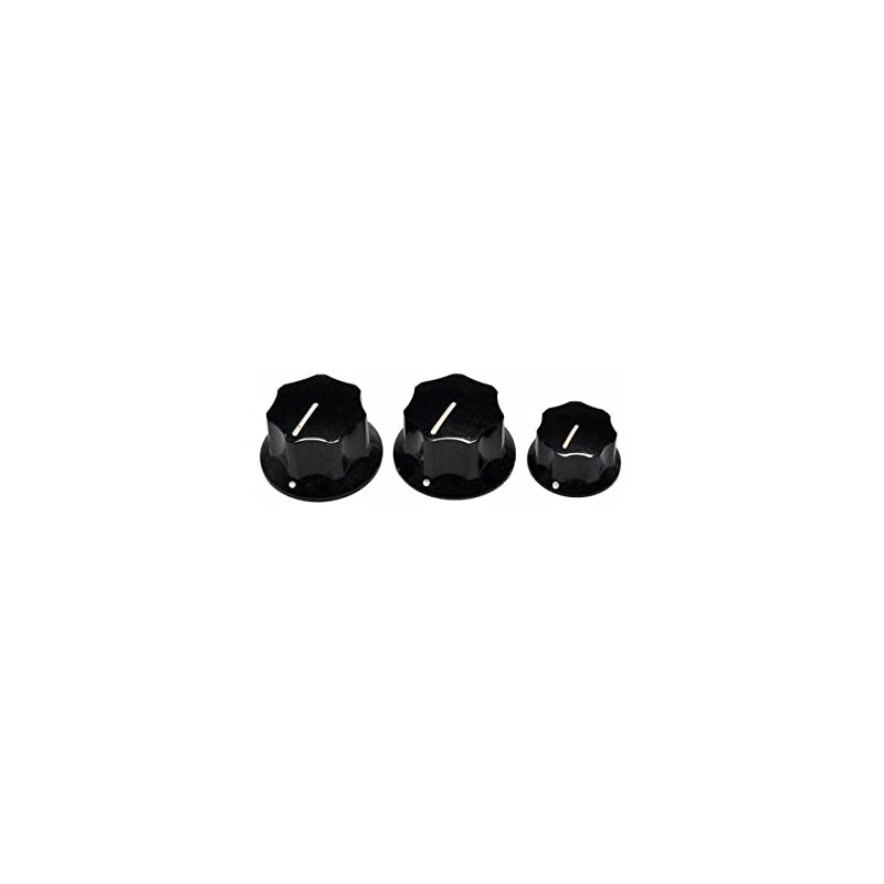 Fender® Jazz Bass® Pot Knobs, black, 3 pieces
