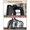 KIMNERPU Clear Backpack, Fabric & PVC Transparent Backpack with Reinforced