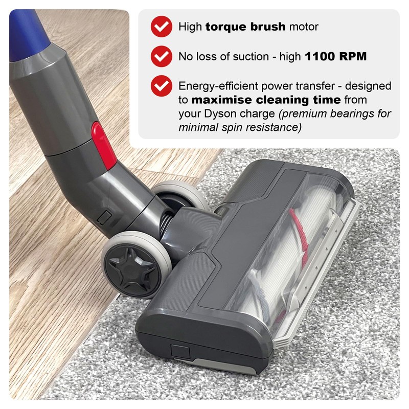 Spares2go Brush Head V7 V8 SV11 SV10 for Dyson Animal