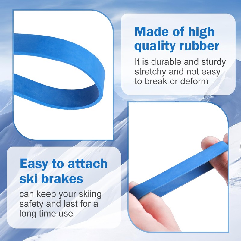 15 Pcs Ski Brake Retainers- 3 Inch Snowboard Brake Bands