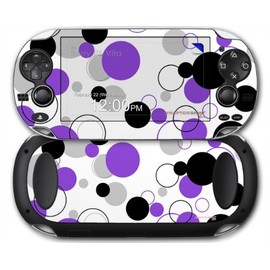 Sony PS Vita Skin Lots of Dots Purple on White by WraptorSkinz