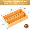 Umilife Bamboo Kitchen Drawer Organizer, Extra High Silverware Tray, Flatware