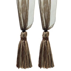 DÉCOPRO Tassel Tieback, Style# TBORGNZ4, Color# EL13 - Biscotti Brown [Set of 2]