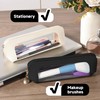 2 Piece Pencil Bag PU Pencil Bag Waterproof Transparent Pencil