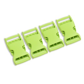 4 Pcs Light Green Buckles for Straps 1 inch Plastic Belt Buckle 25mm Dual Adjustable No Sewing Quick Side Release Plastic Buckle Clips for Backpack Outdoor Paracord Bracelets Pet Collar Craft