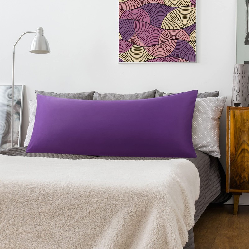 PiccoCasa Body Pillow Cover, 100% Cotton, Envelope Shape, Pillowcase, Life