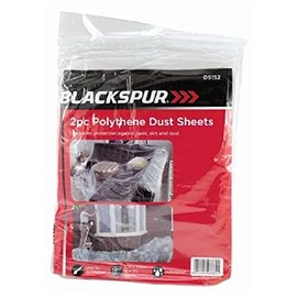 The Home Fusion Company 2 Pack Polythene Dust Sheets 2.7 x 3.6 Meters Waterproof Paint/Dust Protection