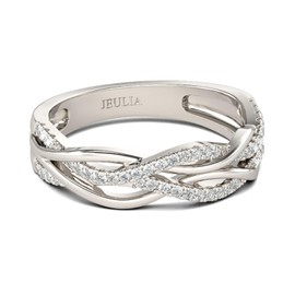 Jeulia Women's Ring, Multi-Line, Silver, Women's Cross Ring, Popular, 925 Ring, Twist, Irregular Shape, Birthday, White Day, Gift, Gift