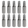sourcing map 10pcs T27 Torx Screwdriver Bit 1/4" Hex Shank
