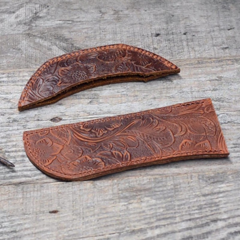 JJNUSA Leather Cast Iron Handle Cover，Skillet Handle Cover, Handmade Leather