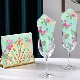 40pcs Floral Paper Napkins Watercolor Floral Guest Napkins Vintage Wild Flower Disposable Hand Towels Flower Decorative Paper Guest for Bathroom Wedding Birthday Party (Romantic 11)