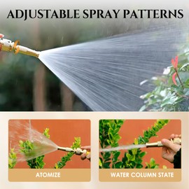 FONTOI Solid Garden Hose Nozzle Brass Hose Water Nozzle, 4" Heavy Duty, Hose Sprayer Nozzle with Adjustable Garden Hose Sprayer, Water High Pressure for Garden Hose 2 Pack