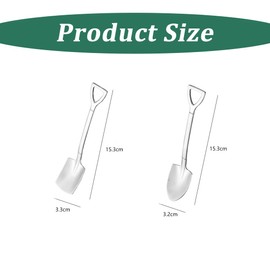 10 Pieces Spoons, Grapefruit Spoons, Stainless Steel Spade Spoon, Scoop Shaped Creative Shovel Net, Red Spoon, Watermelon Spoon, Milk Tea, Coffee, Coffee, Sugar Spoon, Ice Dessert Spoon