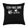 Leaf-Free Zone Leaf Blower Autumn Throw Pillow