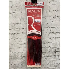 Revlon #F1B/BG Revlon 100% Human Hair Weaving extension 10" NIP Off black/Burgundy