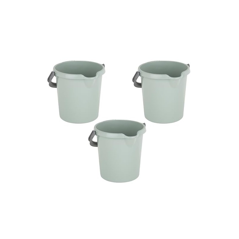 (Set of 3) High Grade 5L Litre Silver Sage Plastic