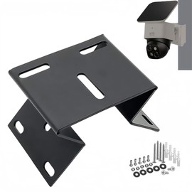 Heavy-Duty Right Angle Security Camera Corner Mount - Black Metal Wall Bracket for Outdoor Surveillance | Fits Exterior Walls, Eaves, Stairwells | Complete Hardware Kit for S340 & PTZ Cameras