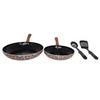 IMUSA Nonstick Ceramic Cookware Set 4-Piece 8in/10in with Soft-Touch Handles,