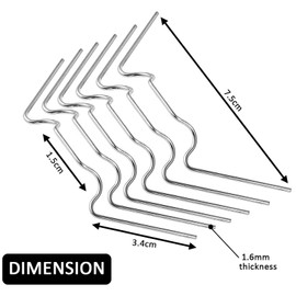 50pcs Greenhouse Clips for Fitting Glass, 50pcs W Greenhouse Glass Clips, Stainless Steel Greenhouse Glass Accessories Window Clip Glass Pane Fixings Clips