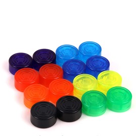Pack of 16 Multicoloured Effect Foot Pegs Caps Protective Cap for Guitar Pedal Board Effect Pedal
